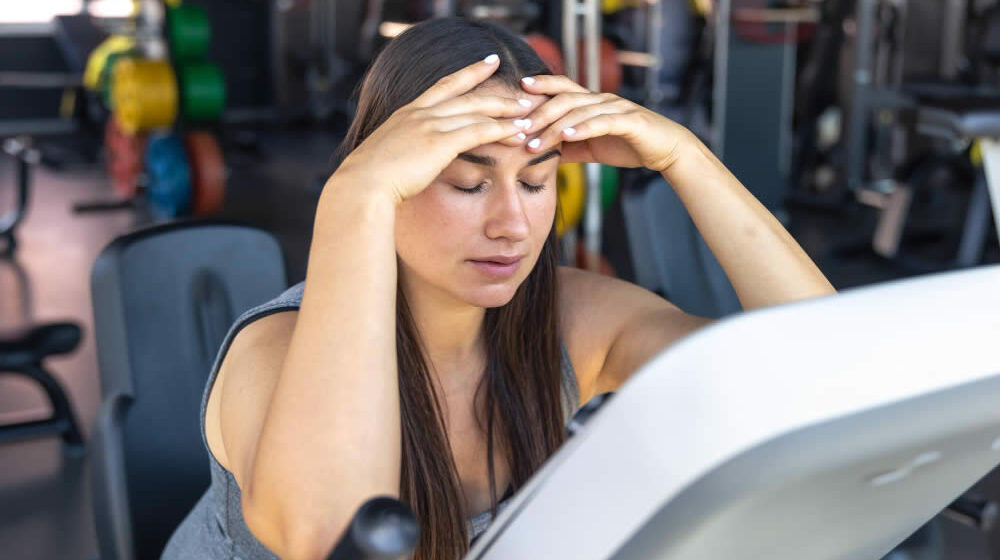 Dor de cabeça durante o treino